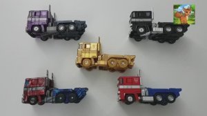 Разные цвета трансформеров Optimus Prime G1. Мультики для детей