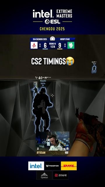 Лучшие моменты - невероятный тайминг в CS2 #cs2 #counter Strike #кс #donk #team Spirit #monesy