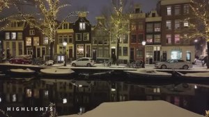 Пешеходная экскурсия по Амстердаму в снегопад январь 2026 года