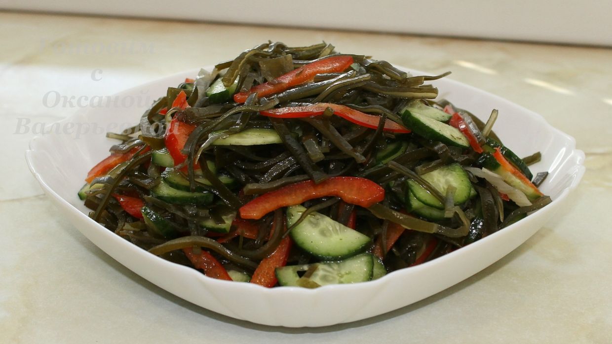 Моментальный салат. Салат из морской капусты. Готовим с Оксаной Валерьевной. смотреть онлайн