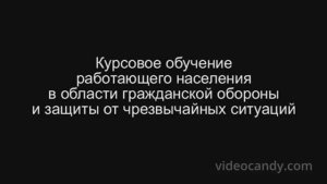 Курсовое обучение работающего населения в области гражданской обороны и защиты от ЧС Teмa 8