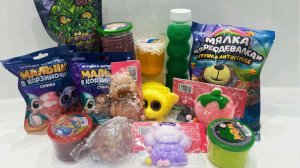 Мультики для детей и малышей, разноцветные слаймы, антистрессы и лизуны, мультфильмы для детей