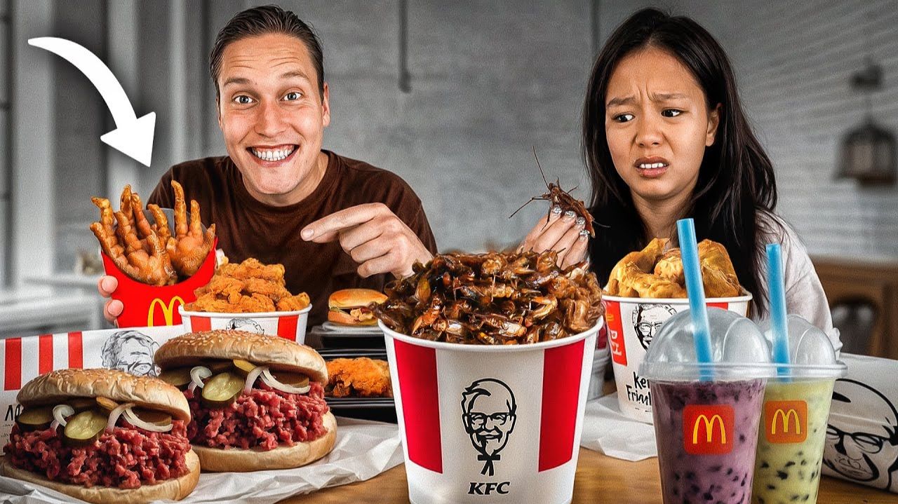 ПРОБУЕМ ВЕСЬ ФАСТФУД в КИТАЕ! Как они это едят? смотреть онлайн