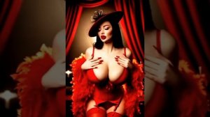 Glamorous-Busty And Big-Ass Babe In Red Lingerie Posing for You.mp4