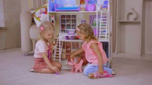 Деревянный кукольный домик "Шарм", с мебелью