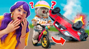 🚨 Осторожно, авария! Дымок и правила безопасности на велосипеде