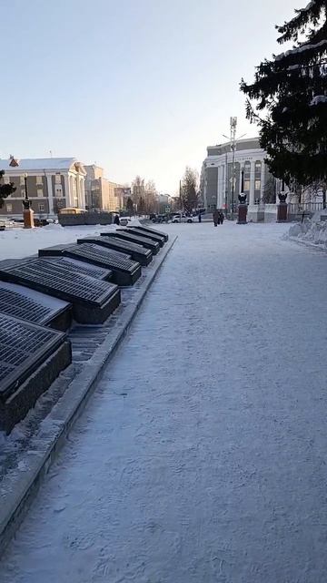 Город Курган🏙️Вечный огонь🔥 в зимнем январе 2026-го❄️ #город #зима #январь2026 #прогулка смотреть онлайн