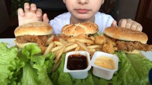 ASMR KFC/ CHEF BURGER AND PARTY BASKET/ АСМР КФС / ШЕФ БУРГЕР И ПАТИ БАСК?