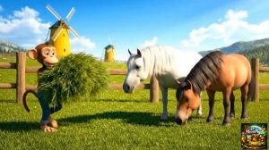 Детский мультфильм. Обезьянка показывает истинное значение доброты и дружбы