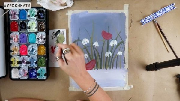 Как нарисовать снегиря акварелью пошаговый урок