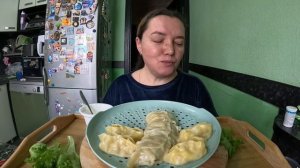 Манты с тыквой и картошкой,с мясом и картошкой /еда/мукбанг/домашняя вкусная еда