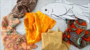 Все желания исполнятся, если сошьёте такой лоскутное чудо. Волнистый пэчворк и золотая рыбка.