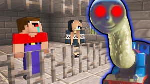 НУБ И ДЕВУШКА ПРО ПОПАЛИ В ТЮРЬМУ ПРОКЛЯТЫЙ ПАРОВОЗИК ТОМАС В МАЙНКРАФТ