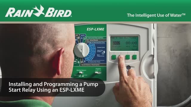 Установка и настройка реле запуска насоса на контроллере Rain Bird ESP-LXME