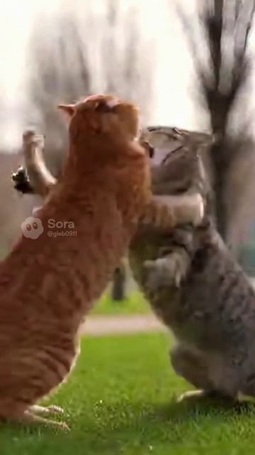 Эта охота закончилась кошачьей дракой