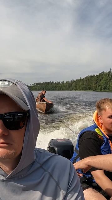 Идём по Ладога на Триера 420, Пелла на буксире