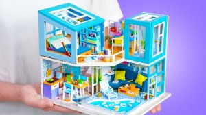 Мы построили мини-виллу 🏡 С бассейном и окном на крыше 💙