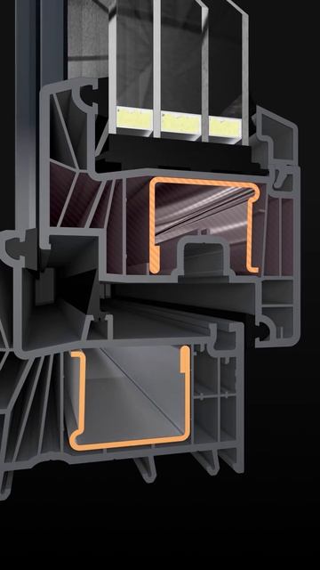 Флагманская система Рехау Diamant, 3 контура уплотнения, 80 мм