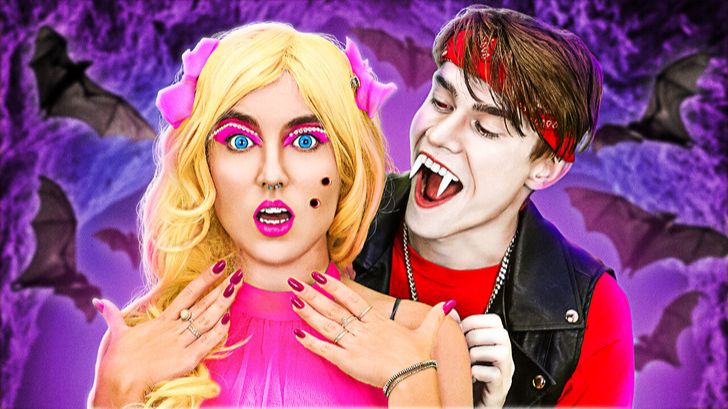 О нет! Барби — вампир 🧛♀️ Макияж для вечеринки 😱