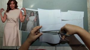 Моделирование. Платье со складкой по левой стороне и завязкой в бант. Выкройка № 1930.