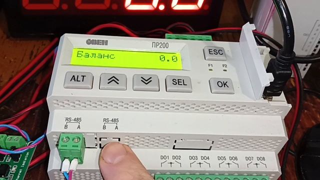 Мойка самообслуживания на основе Овен ПР200 подключаем табло RS485 Modbus RTU