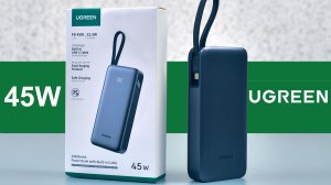 ⚡ ПОВЕРБАНК С КАБЕЛЕМ 👉 UGREEN PB536 NEXODE - 45W | 20000mAh