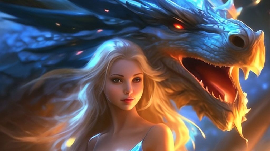 Дракон и девушка
