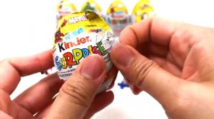 ASMR Распаковка 12 яиц-сюрпризов Marvel Kinder Surprise