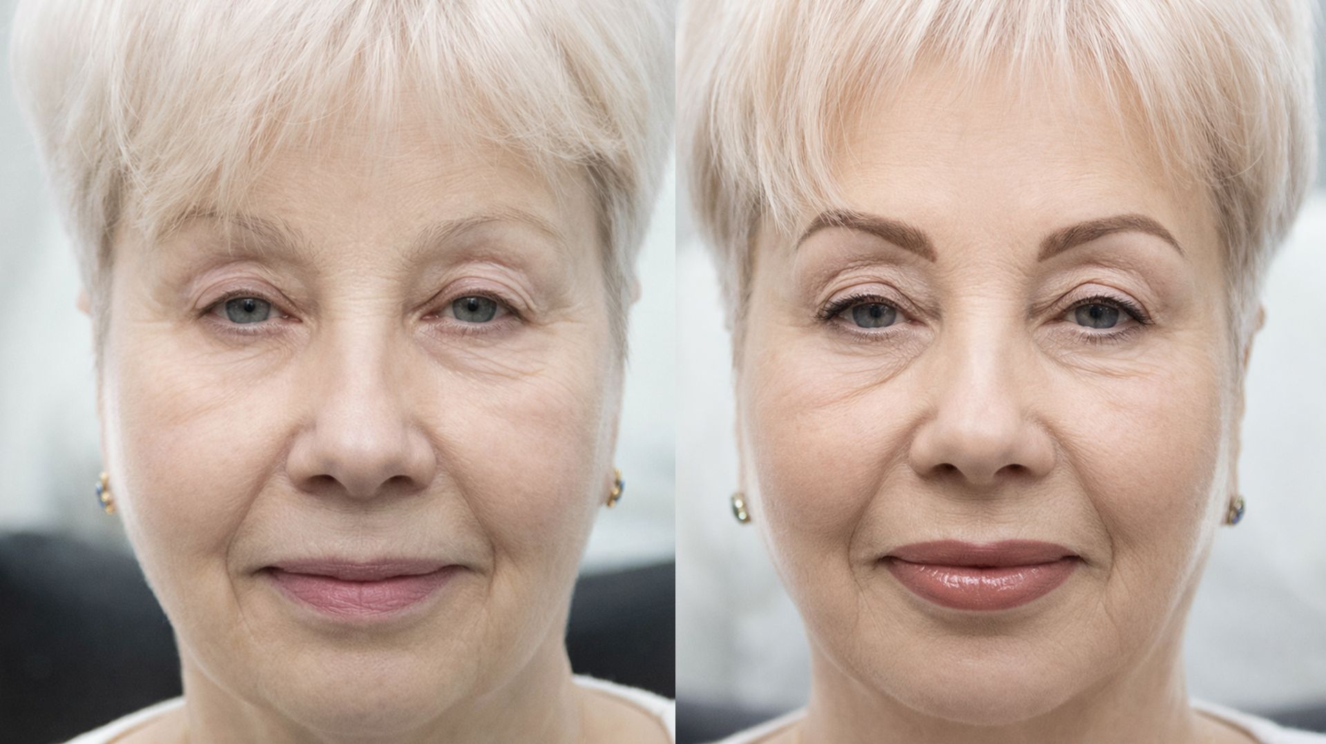 Возрастной перманентный макияж. Три зоны одновременно. Результат на лицо ! смотреть онлайн