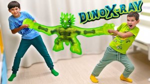 Игрушки Гуджитсу Дино Икс-Рэй внутри Дино-Скелеты / Эрик Шоу