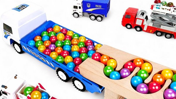 Мультики для детей про Яркие игрушечные горки и Разноцветные шарики. Мультики залипалки для малышей