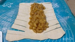 Быстрые слоеные с яблоками пироги!