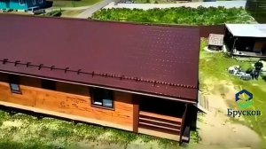 Обзор проекта с птичьего полета «Краснозаводск» одноэтажный брусовой дом