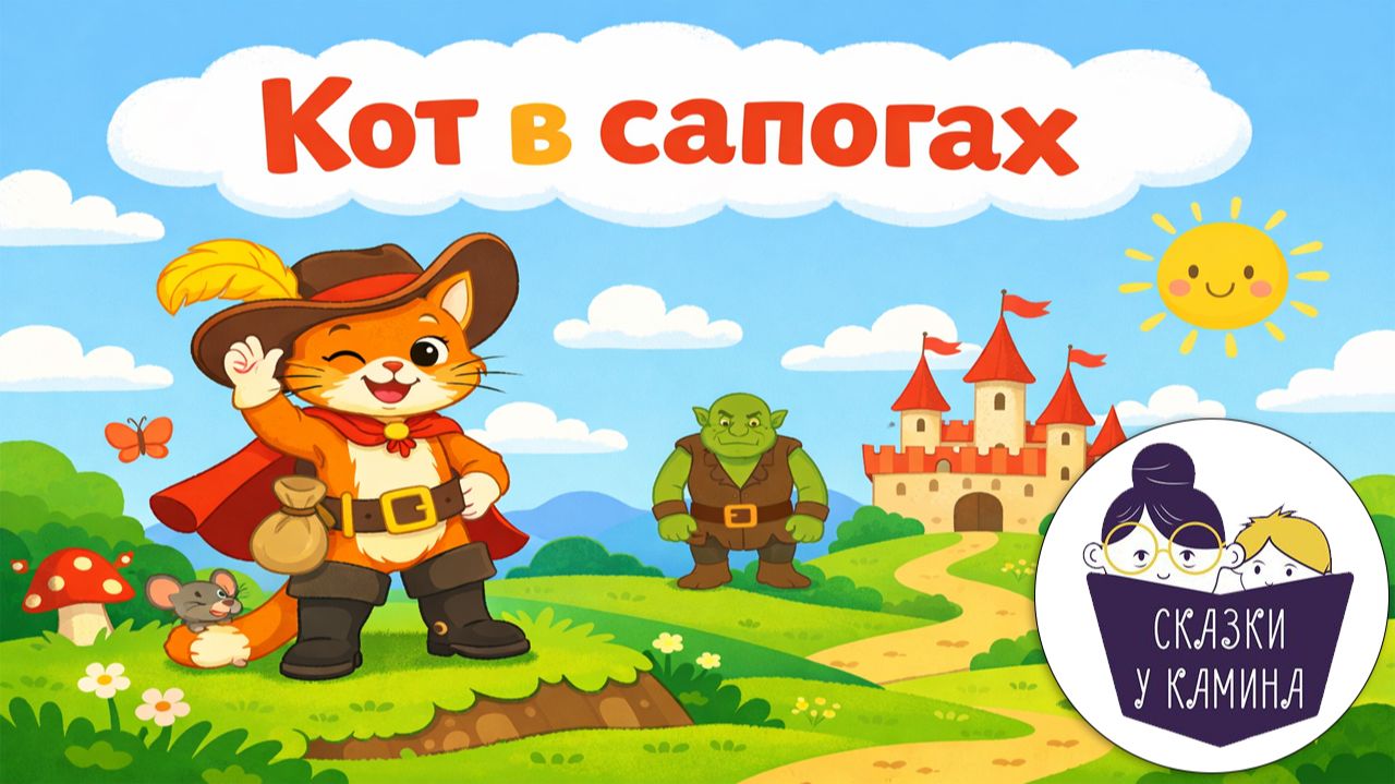 Кот в сапогах. Сказки на ночь для детей. Сказки у камина | Аудио сказки | Народные сказки смотреть онлайн