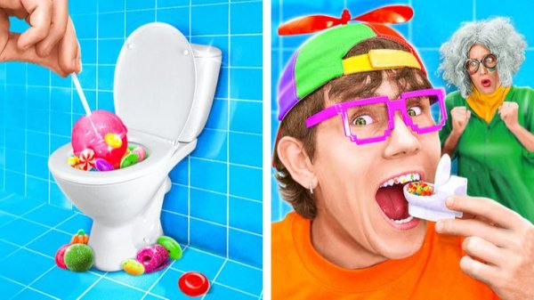 Моя бабушка принимает вызов 😱 Гаджеты и лайфхаки