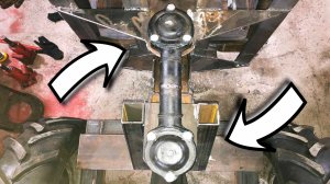 Переломный узел на мини погрузик из реактивной тяги камаза