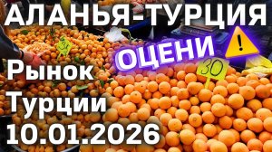 цены на рынке Турции 10 января 2026 СРАВНИТЕ ‼️ рынок в Махмутларе цены на базаре Турции 2026 Аланья
