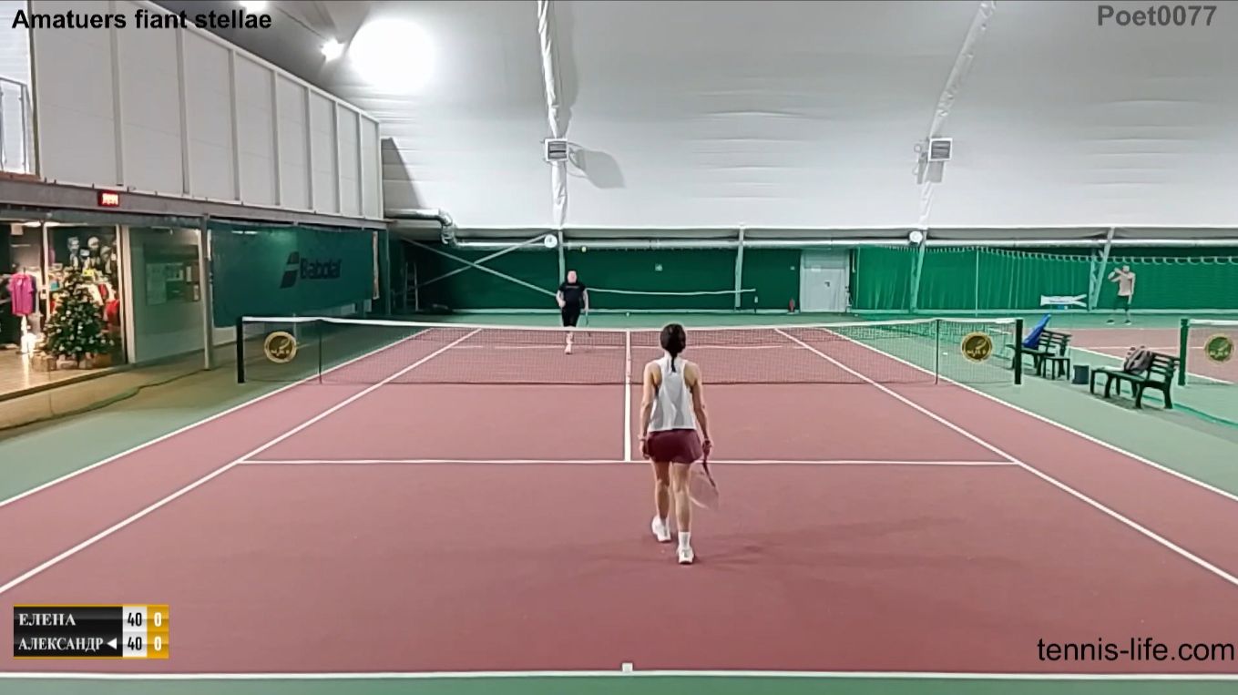 Теннис матч любителей Александра и Елена с комментариями счетом и повторами смотреть онлайн