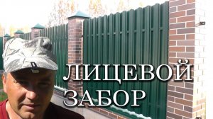 Забор с кирпичными столбами своими руками 2024г