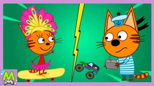 Три Кота Гонки на Машинках и Скейтах.Кто Лучше Водители Радиомашинок или Скейтеры.Мультик Игра