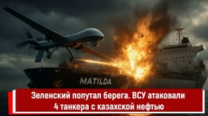 Зеленский попутал берега. ВСУ атаковали 4 танкера с казахской нефтью