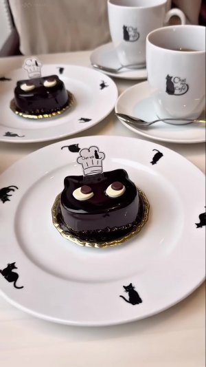 Слишком милый шоколадный торт Чёрный кот 🐈⬛