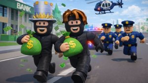 МЫ ОГРАБИЛИ БРУКХЭВЭН в РОБЛОКС! Папа и ДРУГ ограбили БАНК и ДОМА! ПОБЕГ от ПОЛИЦИИ!