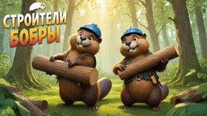 Мультфильм для детей. Бобры строители