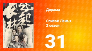 Список Ланъя 2 сезон 31 серия
