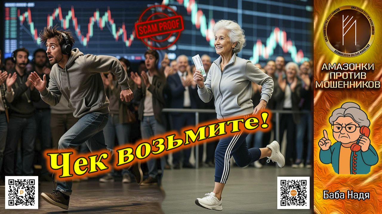 БАБА НАДЯ вручает первый чек. Телефонное мошенничество