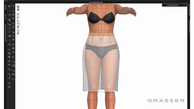 Подготовительный курс. Первая примерка БК прямой юбки на аватаре смотреть онлайн