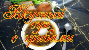 Гибной суп из сушеных грибов