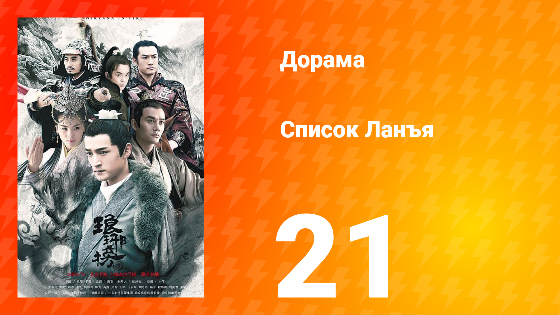 Список Ланъя 1 сезон 21 серия