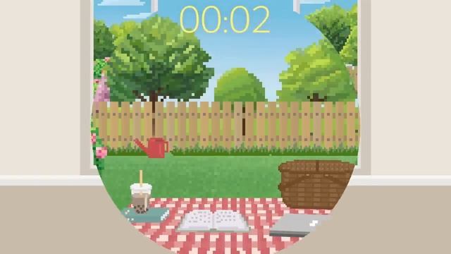 (🎲)учеба с котами! 🐝 анимации и помодоро 30/10 🌸 Spring Study In The Backyard🌸 | Chill Beats Mix